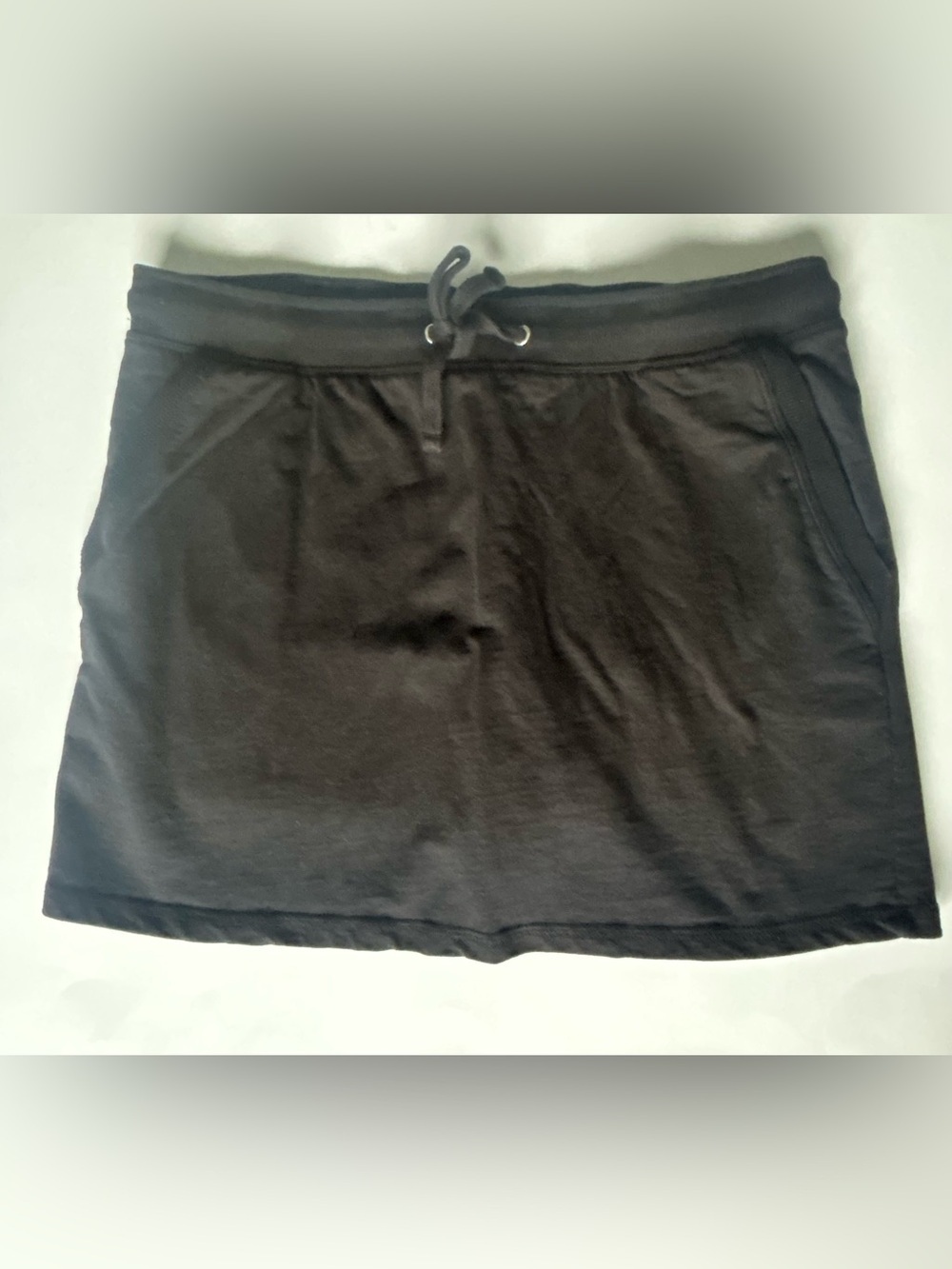 Black Drawstring Mini Skort